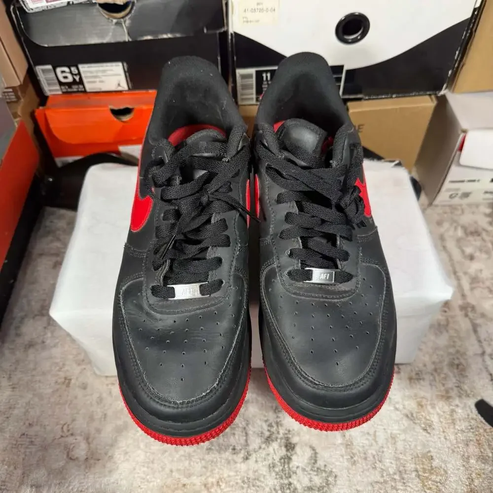 Nike Air Force 1 Low '07 LV8 Vamps FJ4146-002 Black Red Sneakers